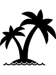 Трафарет Пальмы 26