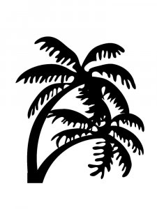 Трафарет Пальмы 3
