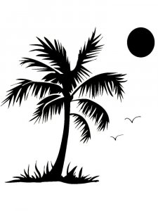 Трафарет Пальмы 4