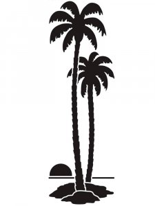 Трафарет Пальмы 5