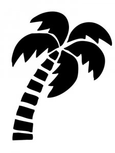 Трафарет Пальмы 8