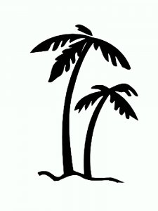 Трафарет Пальмы 9