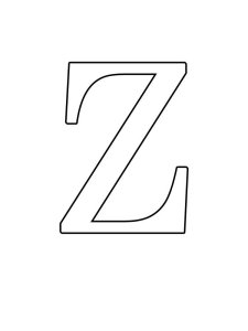 Трафарет Английских букв 27