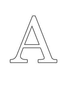 Трафарет Английских букв 6
