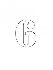 Трафарет Цифры 6