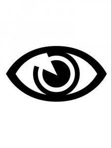 Трафарет Глаз 8