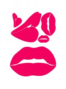 Трафарет Губы 12