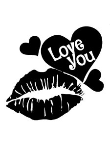 Трафарет Губы 17