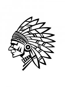 Трафарет Индеец 1