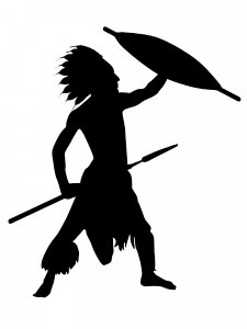 Трафарет Индеец 14