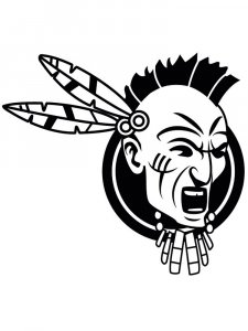 Трафарет Индеец 16