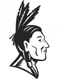 Трафарет Индеец 17