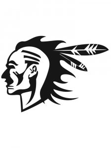 Трафарет Индеец 18