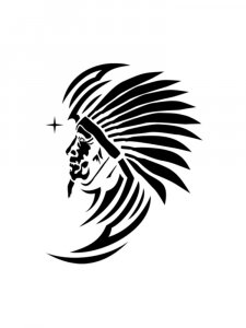 Трафарет Индеец 4