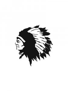 Трафарет Индеец 7