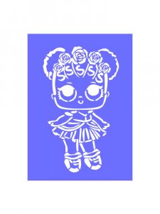 Трафарет Куклы ЛОЛ 16