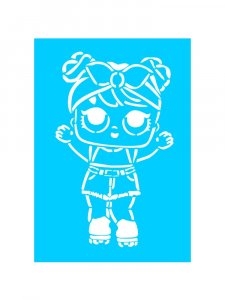 Трафарет Куклы ЛОЛ 19