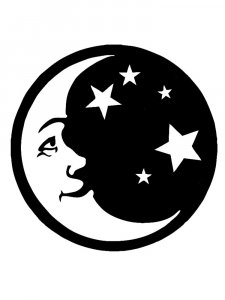 Трафарет Луны 11