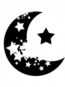 Трафарет Луны 18