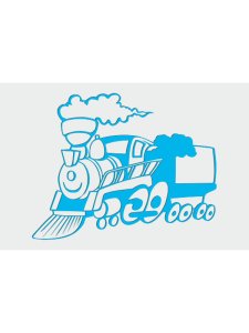 Трафарет Паровозика 1