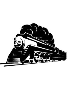 Трафарет Паровозика 16