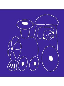 Трафарет Паровозика 4