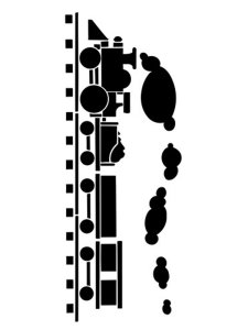Трафарет Паровозика 5