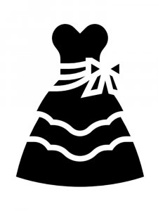 Трафарет Платья 11