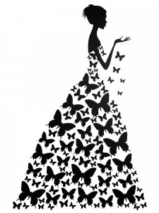 Трафарет Платья 13