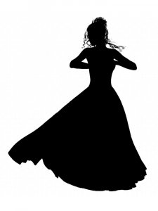 Трафарет Платья 21