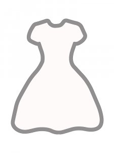 Трафарет Платья 7