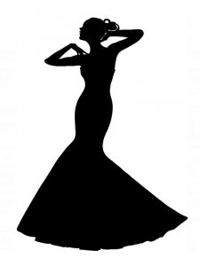 Трафарет Платья 9