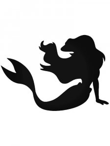 Трафарет Русалки 10