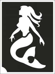 Трафарет Русалки 11