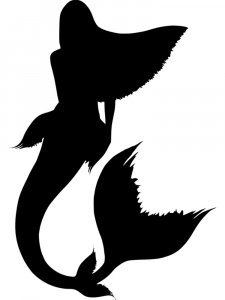 Трафарет Русалки 12