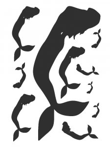 Трафарет Русалки 13