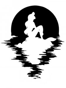 Трафарет Русалки 15