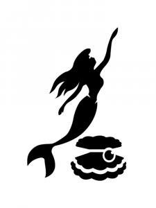 Трафарет Русалки 2