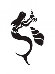 Трафарет Русалки 3