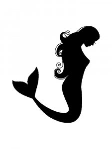 Трафарет Русалки 4