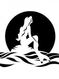 Трафарет Русалки 6