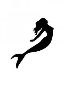 Трафарет Русалки 7