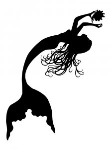 Трафарет Русалки 9