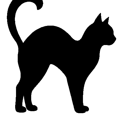 Black cat stencil
