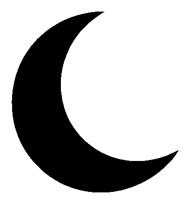 Crescent moon stencil