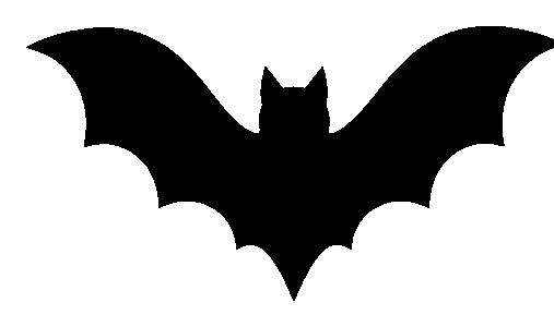 Flying bat stencil