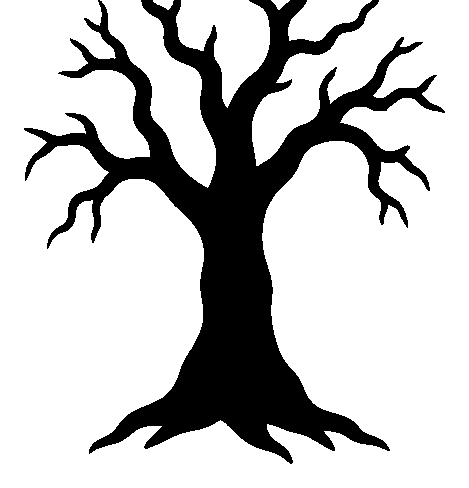 Spooky tree stencil