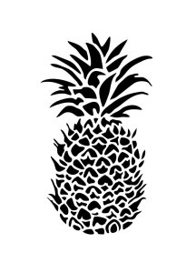 Трафарет Ананас 10