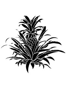 Трафарет Ананас 6