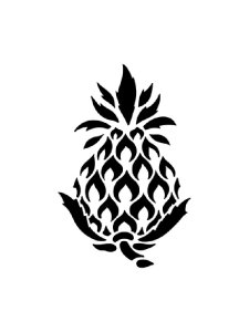 Трафарет Ананас 8